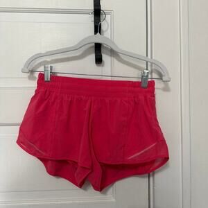 Lululemon bright pink hotty hot shorts